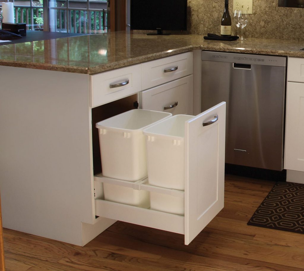 Trash and Recycling Bins for kitchen