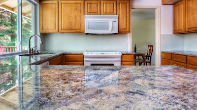 Granite kitchen countertop